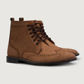Duster Brogues Derby Brun Nubuck Läderkängor för Herr