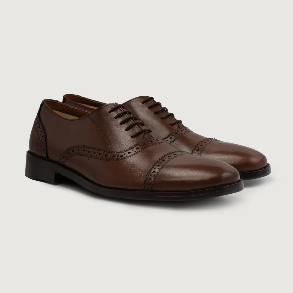 Greyson Brogues Oxford Brun Läderskor för Herr For Men in Brown Full-Grain Leather - Sidovy | Handla online