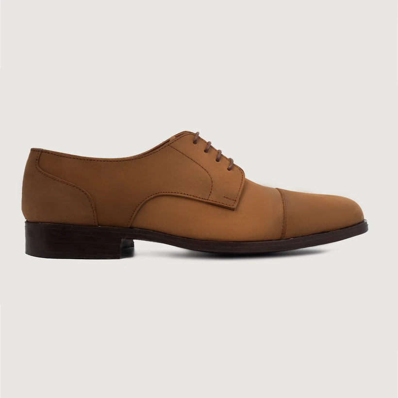 Attorney Derby Brun Nubuck Leather Shoes för Herr