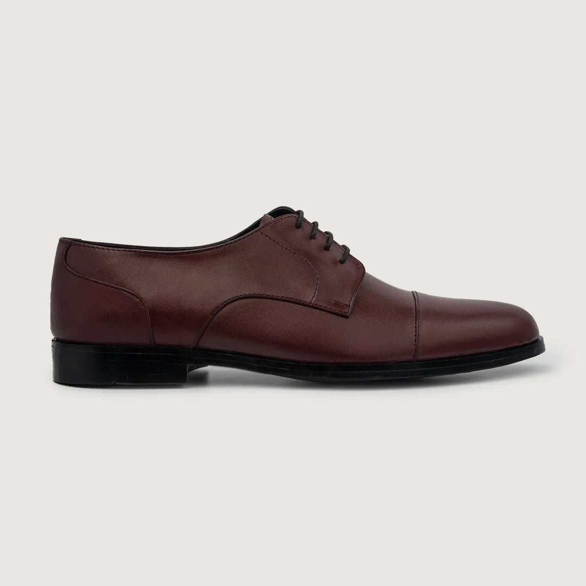 Maroon Full-Grain leather Shoes - Ritsrandsydd Goodyear-konstruktion och tåhätta