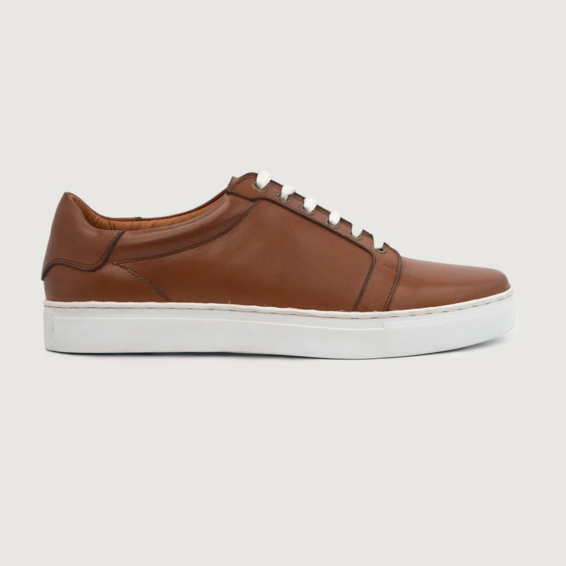 Carter Runn Ljusbrun Leather Sneakers för Herr