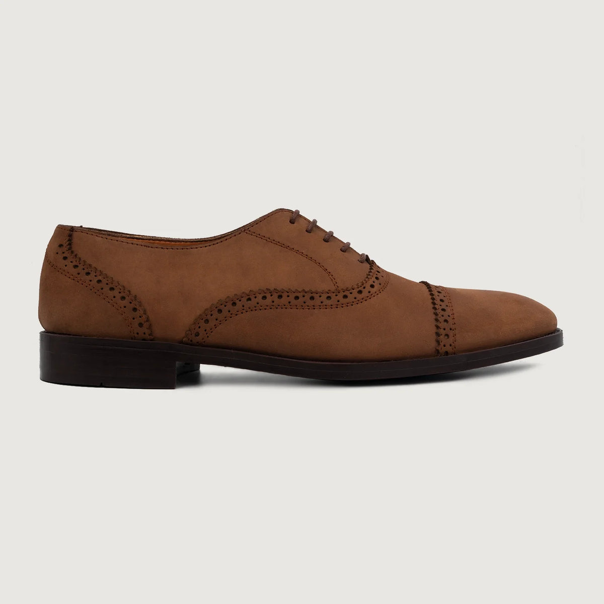 Brown Full-Grain leather Shoes - Ritsrandsydd Goodyear-konstruktion och tåhätta