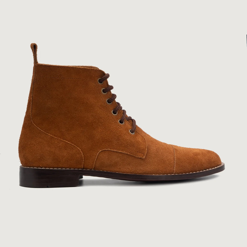Knight Derby Brun Suede Läderkängor för Herr