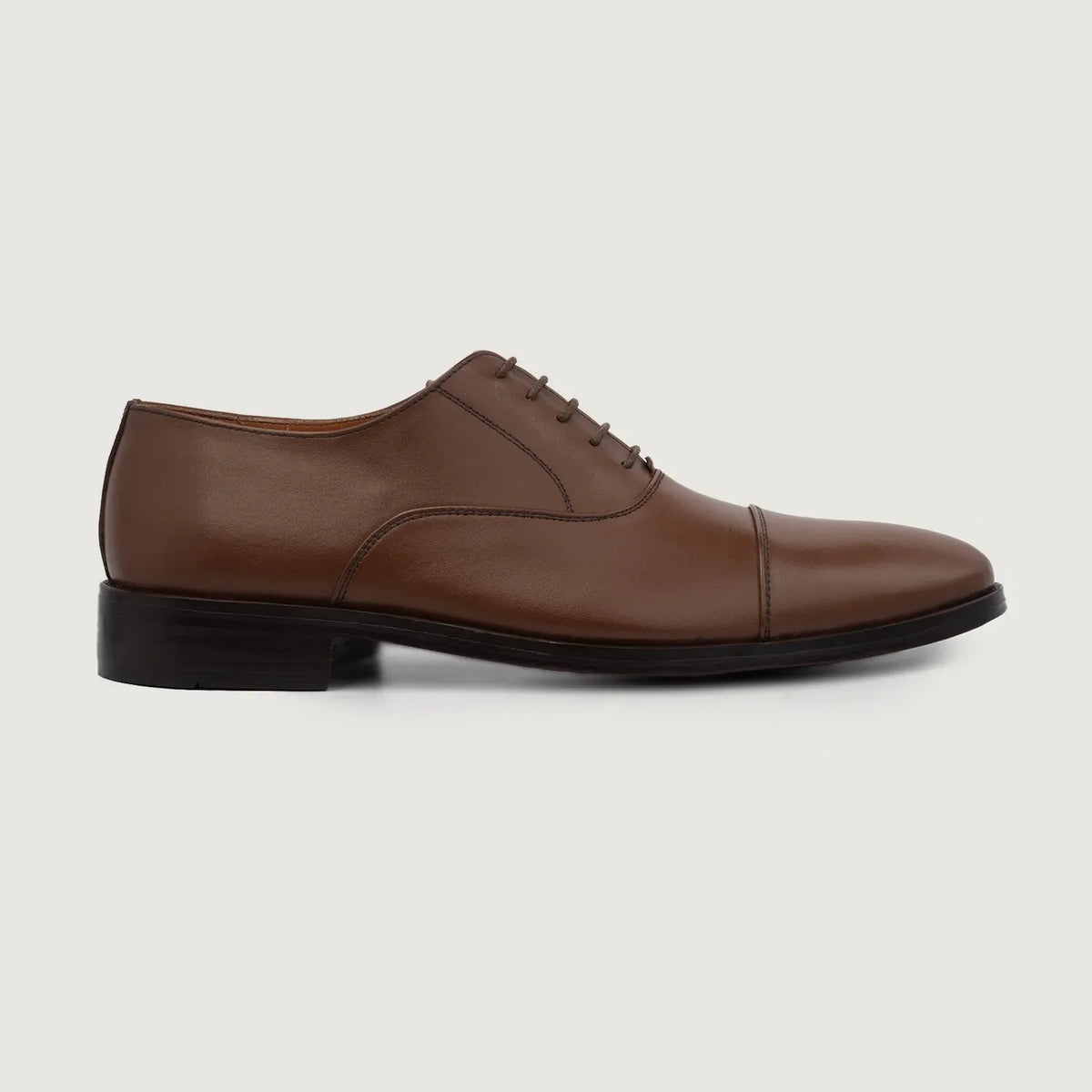 Brown Full-Grain leather Shoes - Ritsrandsydd Goodyear-konstruktion och tåhätta