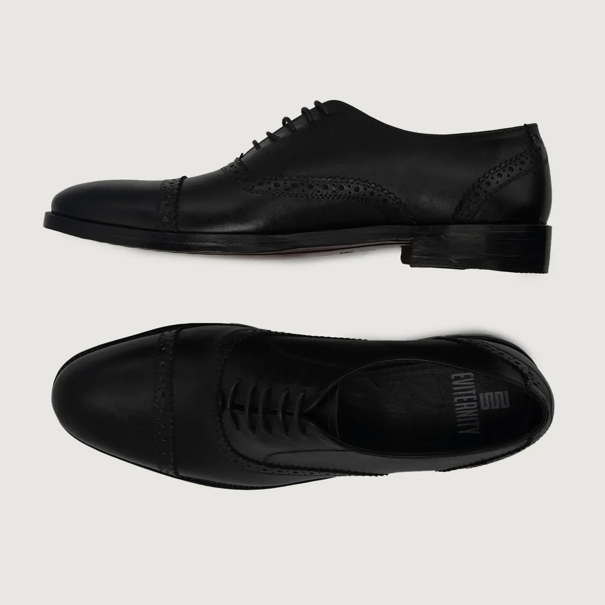 Greyson Brogues Oxford Svart Läderskor för Herr For Men - Förstärkt hälkappa och precisa dubbla sömmar