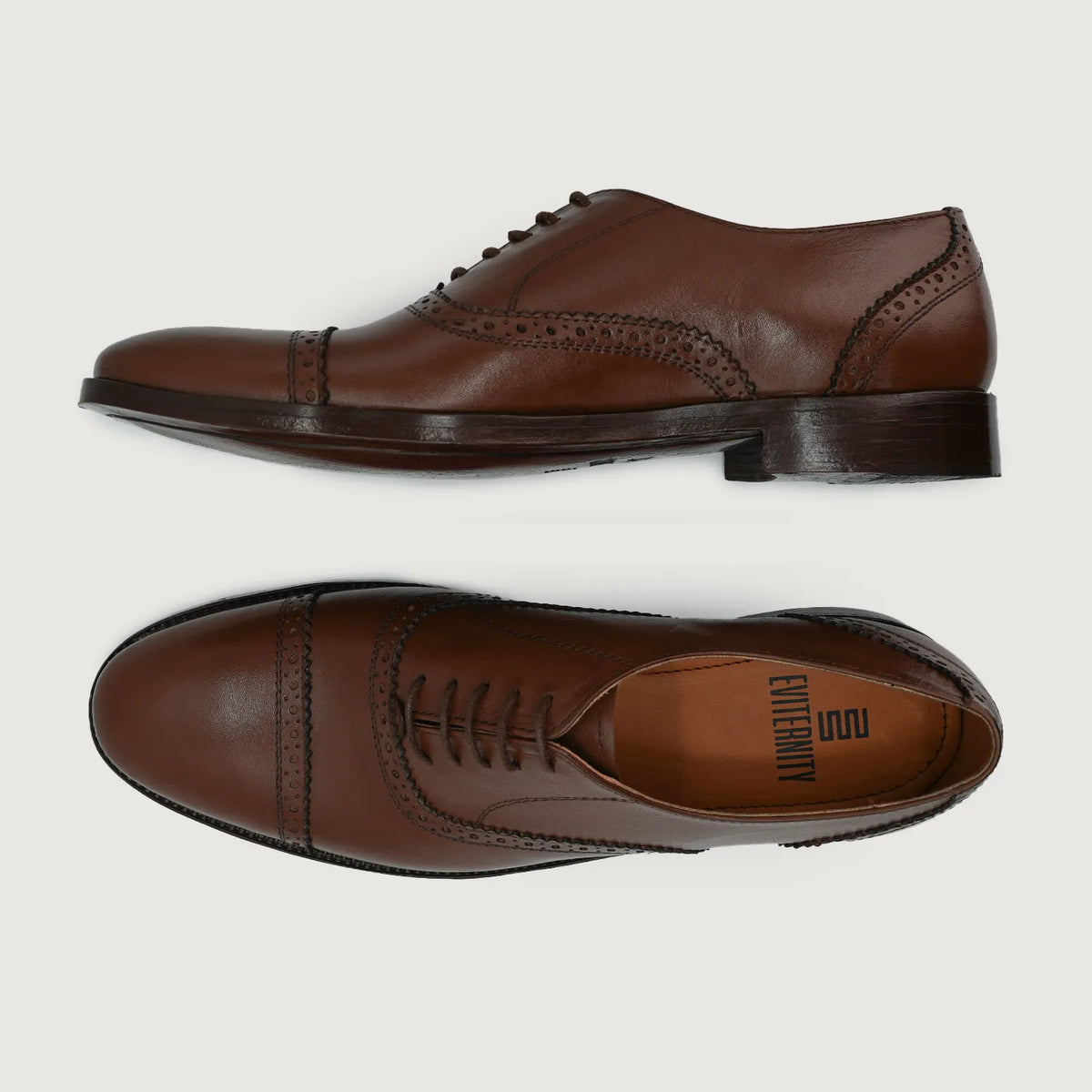 Greyson Brogues Oxford Brun Läderskor för Herr For Men - Förstärkt hälkappa och precisa dubbla sömmar
