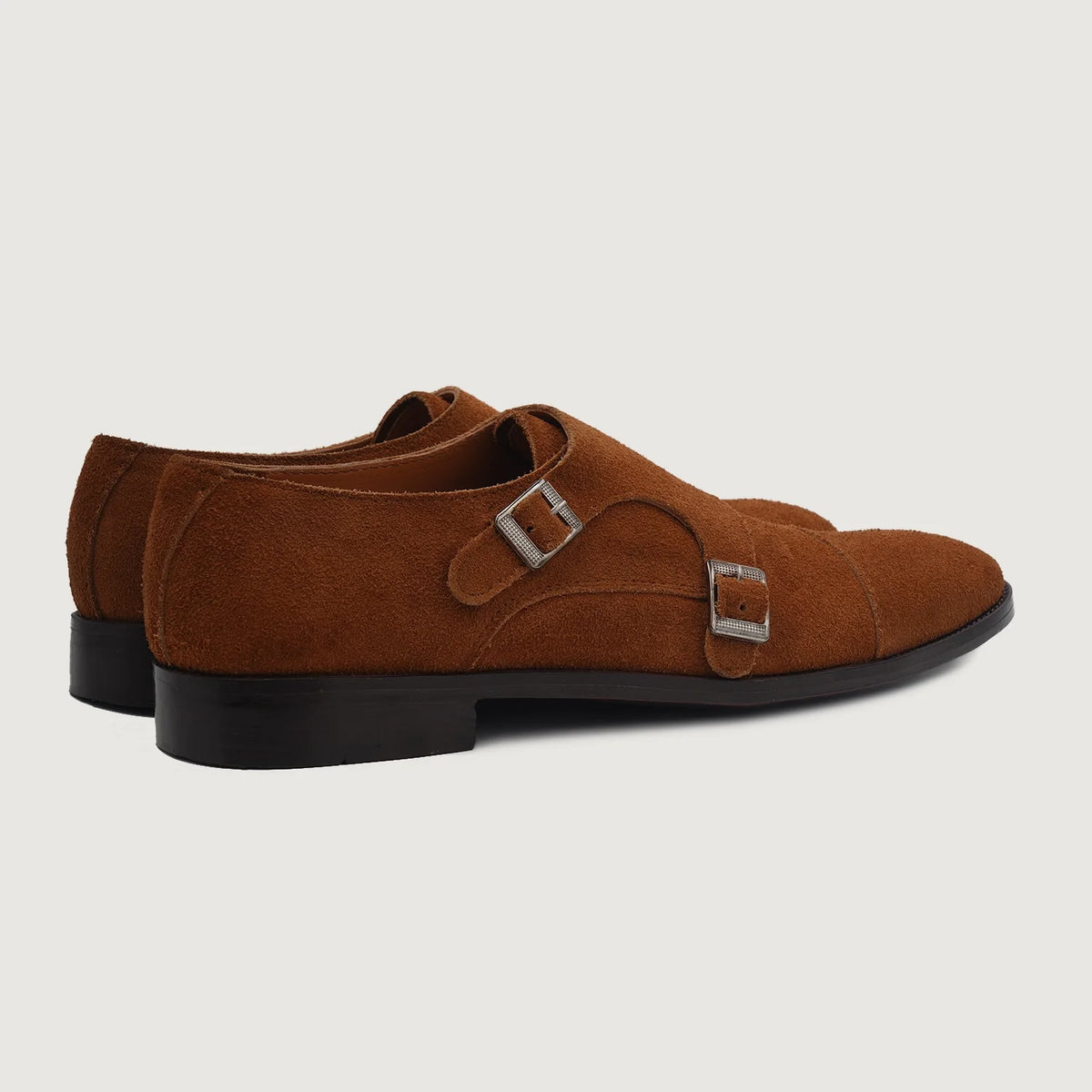 Boston Läderskor Brun Suede Läderskor For Men - Förstärkt hälkappa och precisa dubbla sömmar