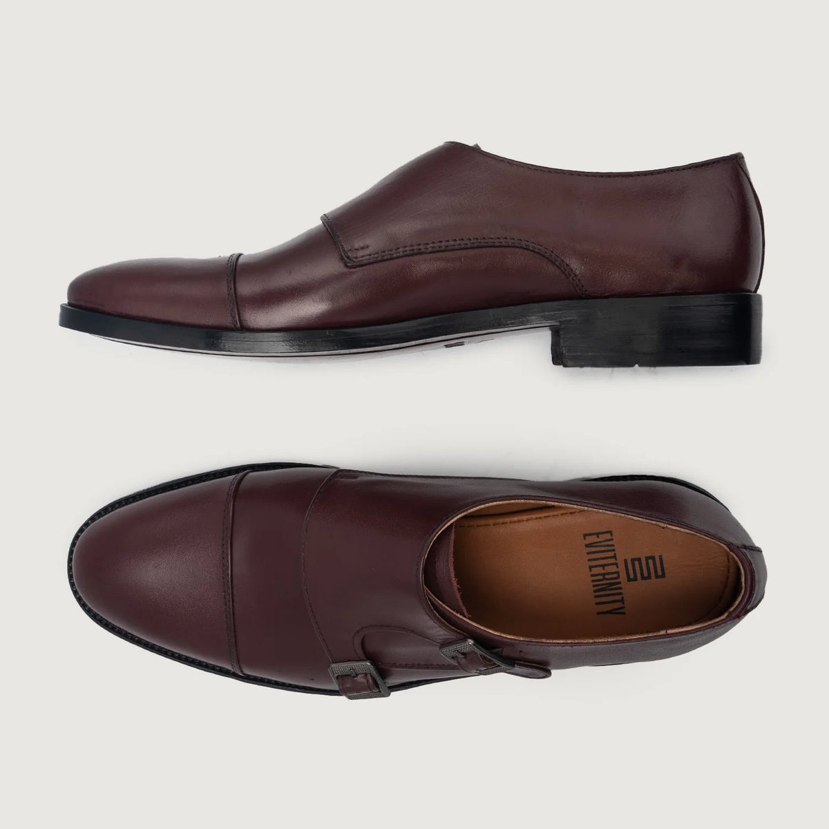 High-Traction Rubber Outsole & Lug Tread Pattern on Boston Läderskor Kastanjebrun Läderskor For Men