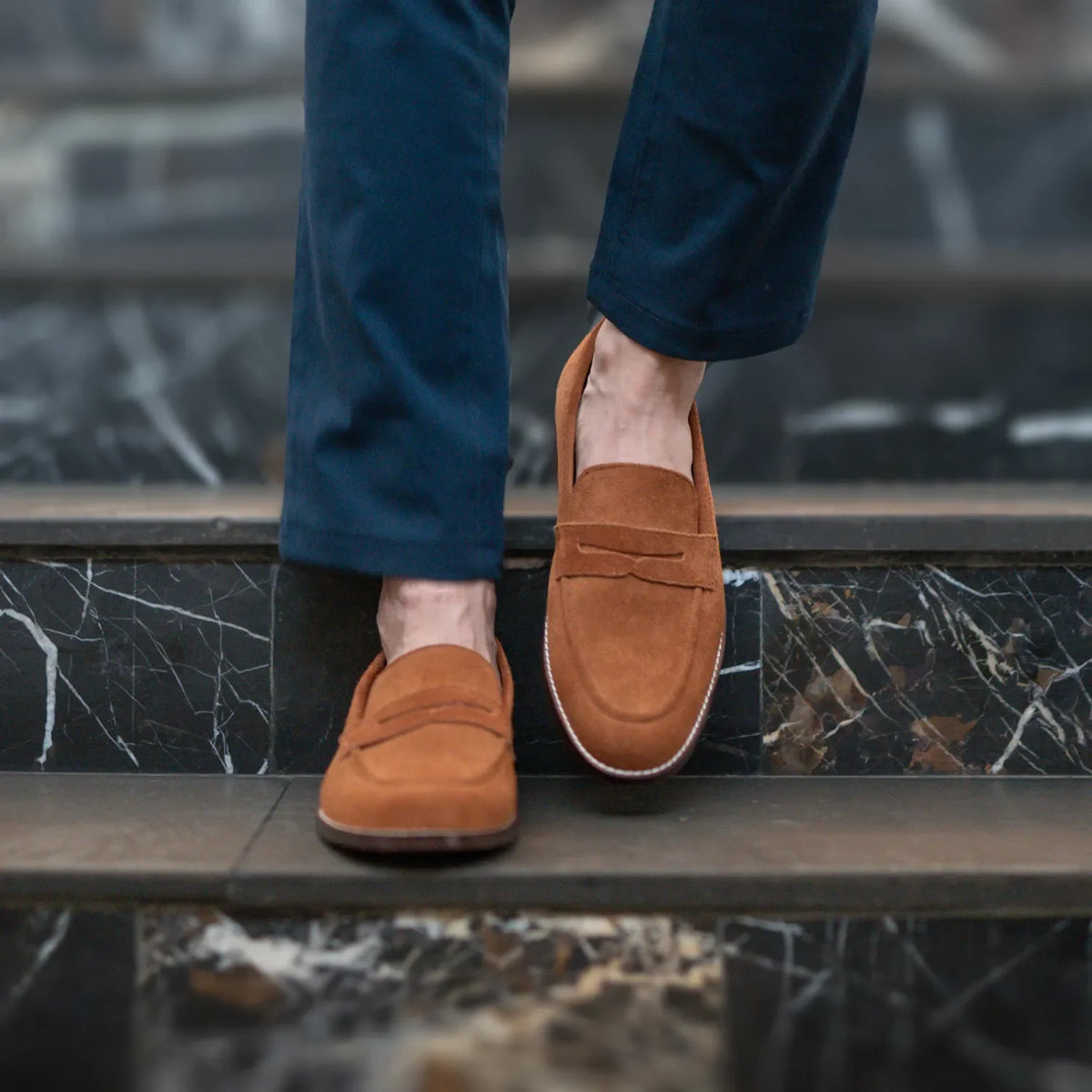Orlaven Baxton Brun Suede Läderloafers för Herr footwear image 9