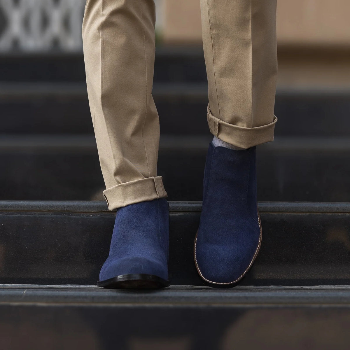 Orlaven Clarkson Chelsea Midnight Blå Suede Läderkängor för Herr footwear image 9