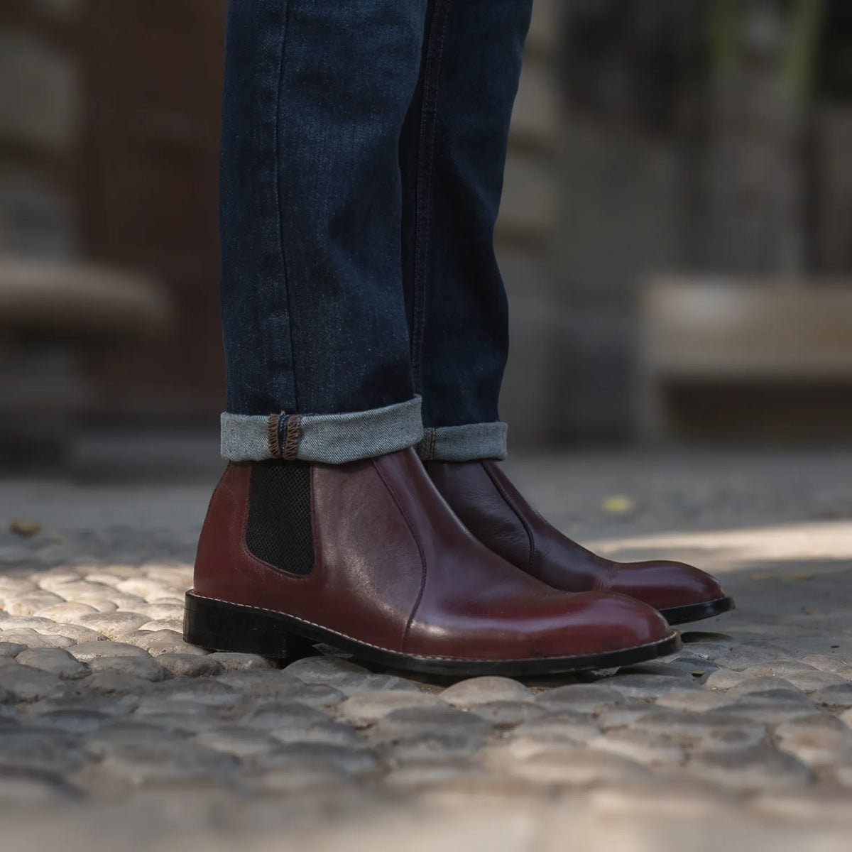Orlaven Clarkson Chelsea Kastanjebrun Läderkängor för Herr footwear image 9