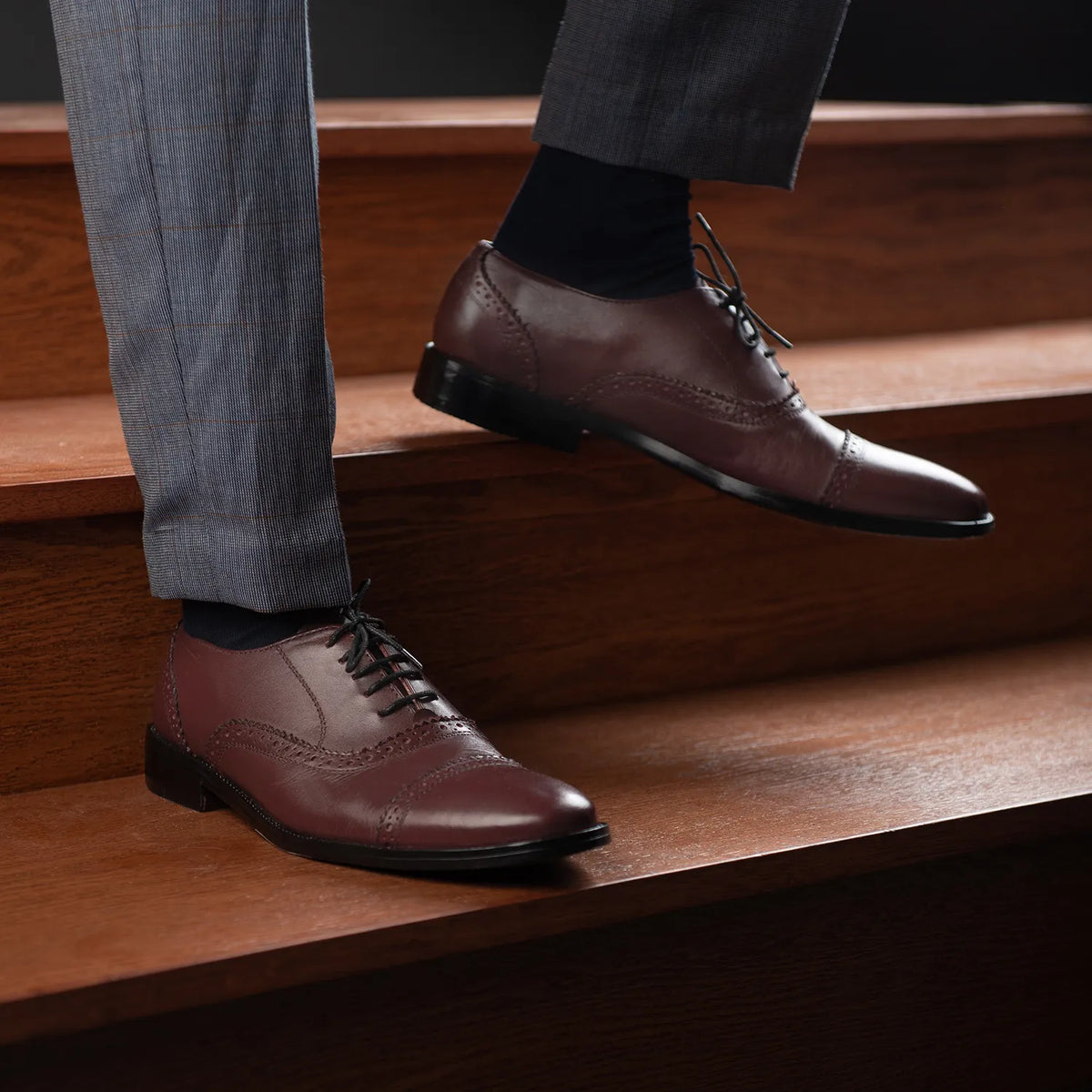 Orlaven Greyson Brogues Oxford Kastanjebrun Läderskor för Herr footwear image 9