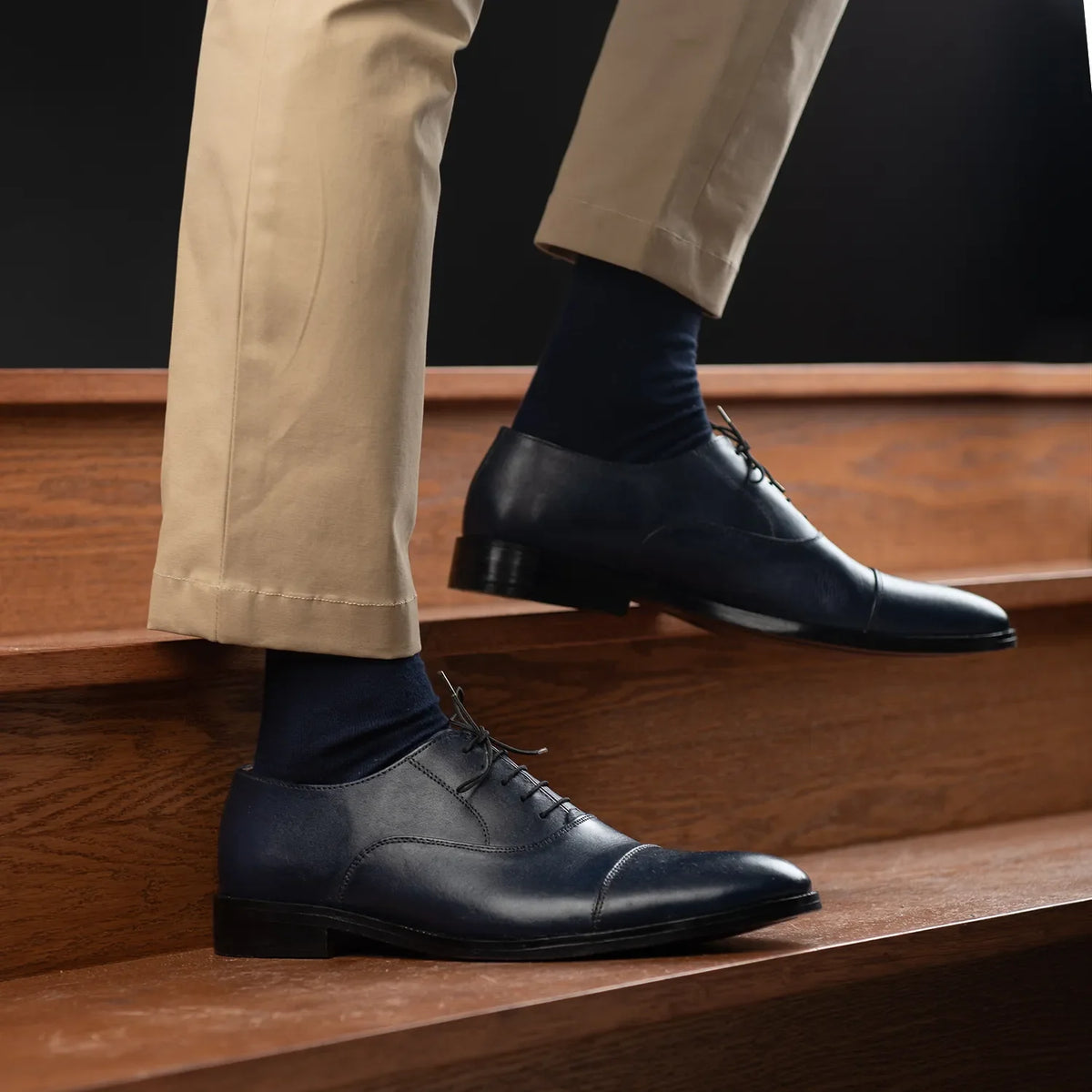 Orlaven Professor Oxford Midnight Blå Läderskor för Herr footwear image 9
