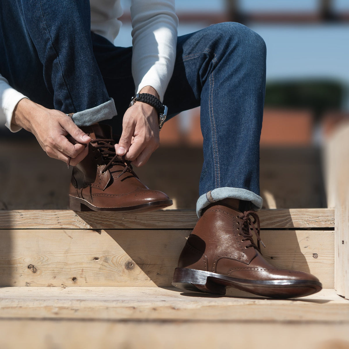 Orlaven Duster Brogues Derby Brun Läderkängor för Herr footwear image 9