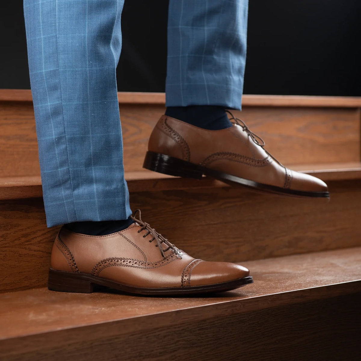 Orlaven Greyson Brogues Oxford Ljusbrun Läderskor för Herr footwear image 10