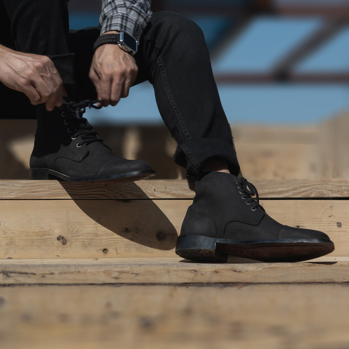 Orlaven Knight Derby Svart Nubuck Läderkängor för Herr footwear image 10