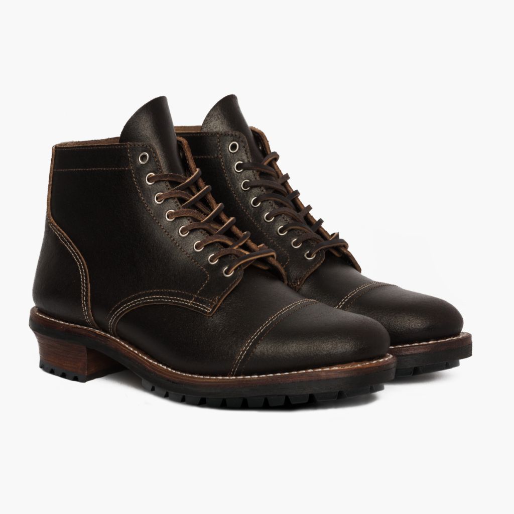 Vanguard Waxed Cacao Läderkängor för Herr For Men in Classic Full-Grain Leather - Sidovy | Handla online