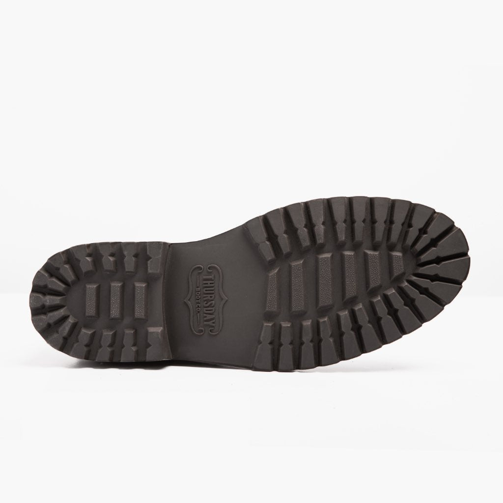 High-Traction Rubber Outsole & Lug Tread Pattern on Captain StormKing® Tobacco Läderkängor för Herr