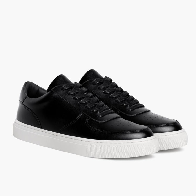 Court Svart Lädersneakers för Herr
