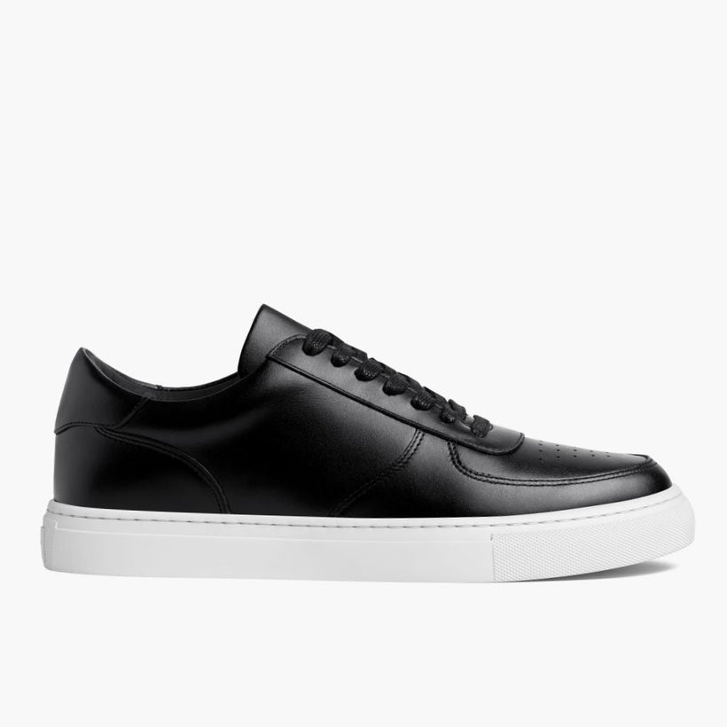 Court Svart Lädersneakers för Herr