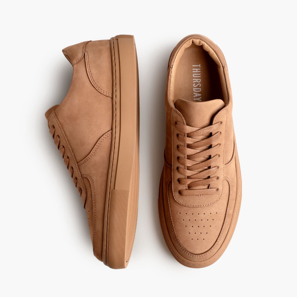 Court Clay Lädersneakers för Herr - Förstärkt hälkappa och precisa dubbla sömmar