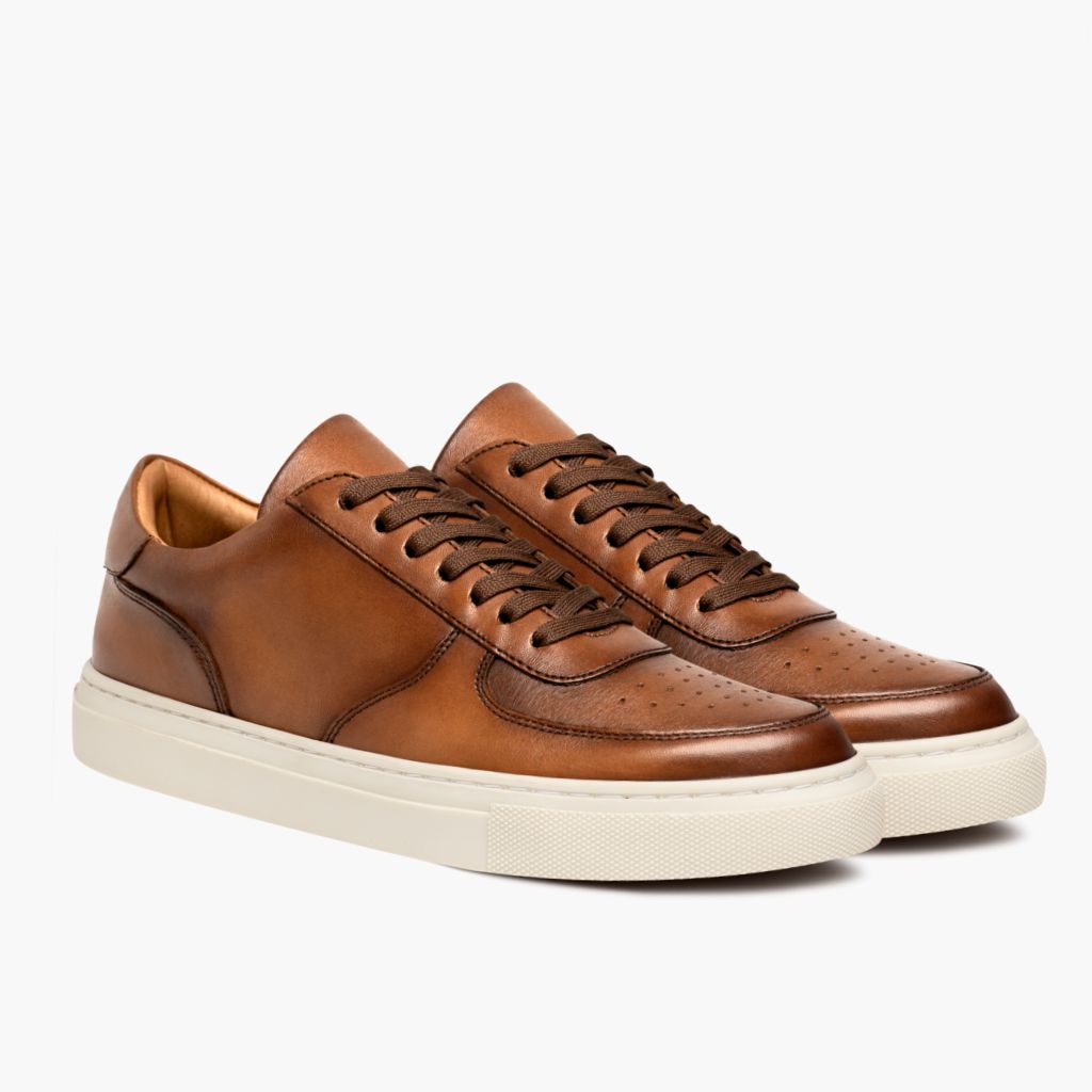 Court Toffee x Off-White Lädersneakers för Herr in White Full-Grain Leather - Sidovy | Handla online
