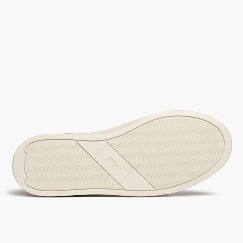 High-Traction Rubber Outsole & Lug Tread Pattern on Court Toffee x Off-White Lädersneakers för Herr