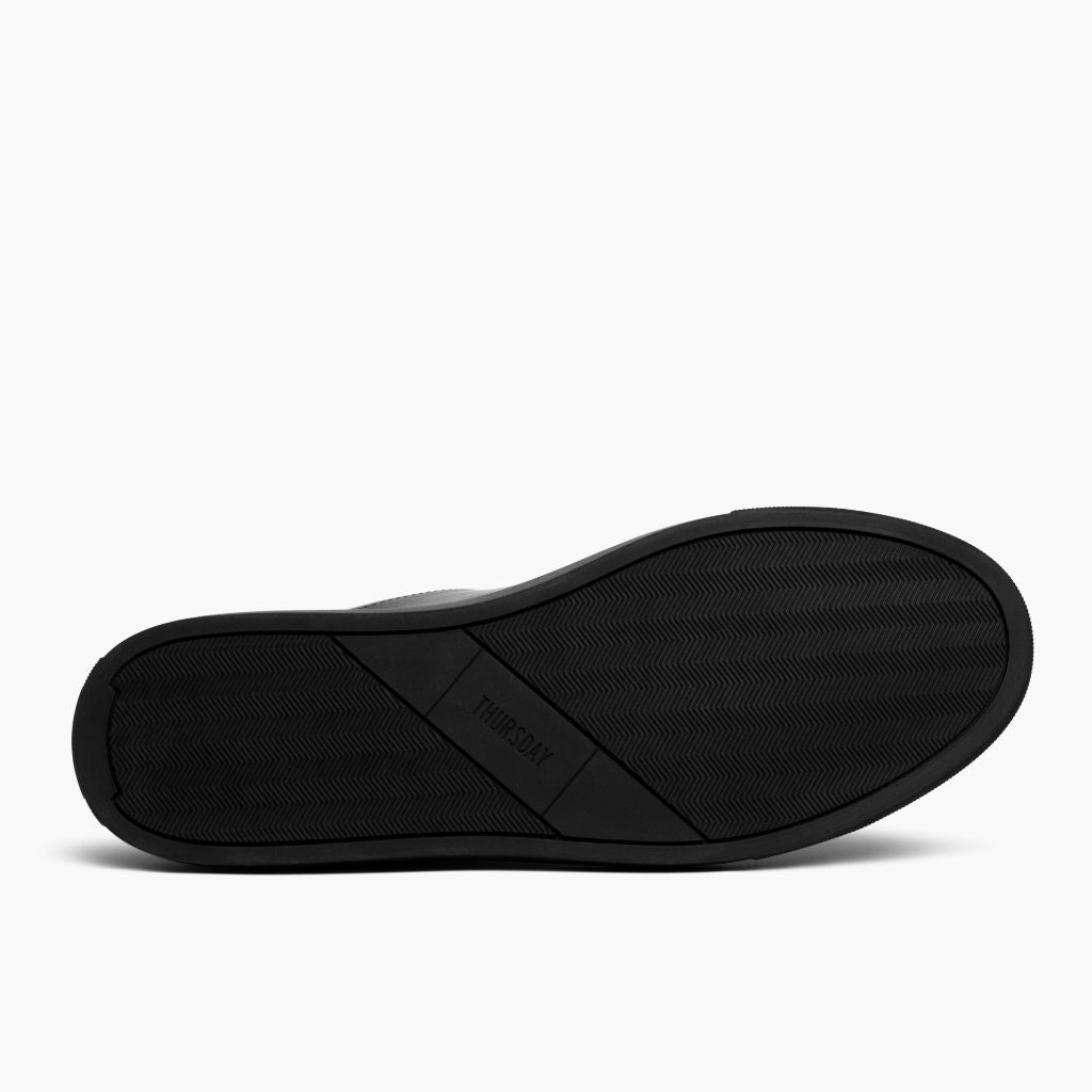 High-Traction Rubber Outsole & Lug Tread Pattern on Encore Jet Svart Lädersneakers för Herr
