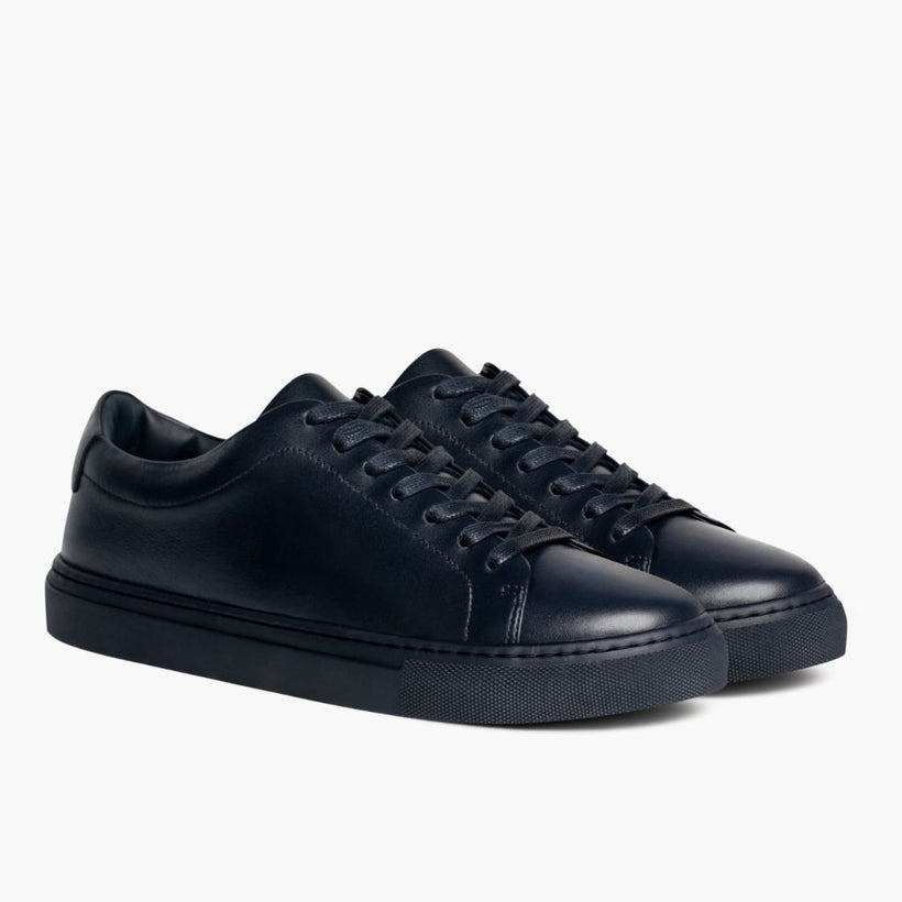 Encore Navy Leather Sneakers för Herr