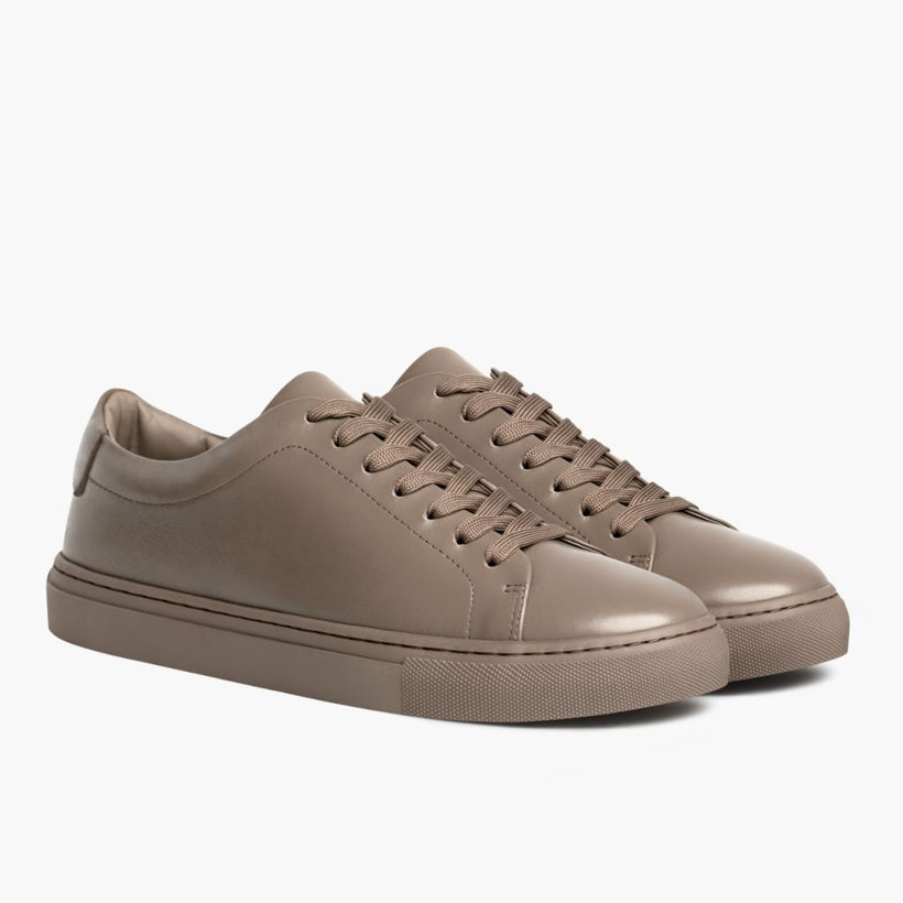 Encore Taupe Leather Sneakers för Herr