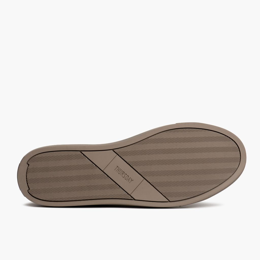 High-Traction Rubber Outsole & Lug Tread Pattern on Encore Taupe Lädersneakers för Herr