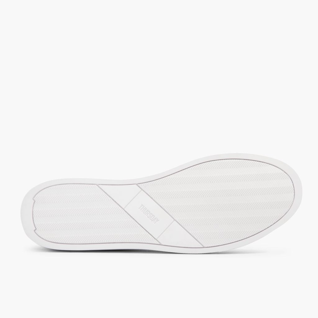 High-Traction Rubber Outsole & Lug Tread Pattern on Encore White Lädersneakers för Herr