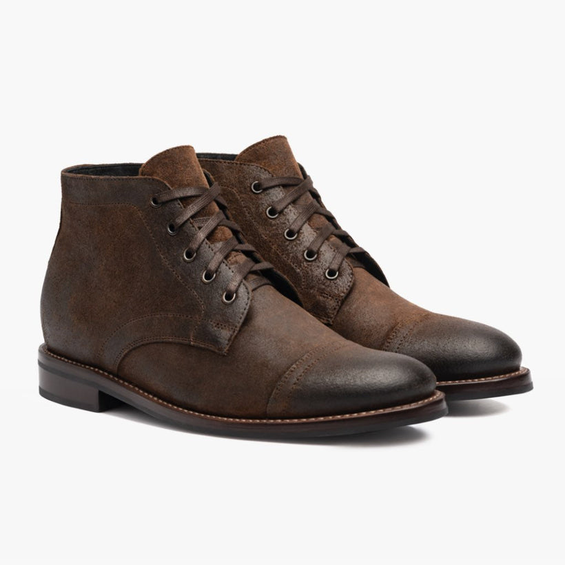 Cadet Mocha Leather Boots för Herr