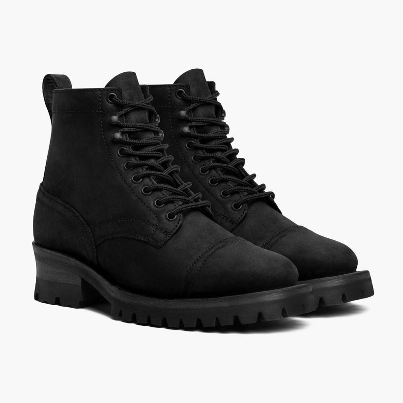Challenger Svart Matte Leather Boots för Herr