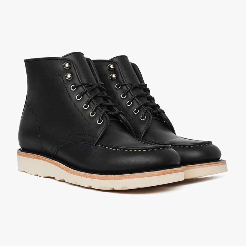 Diplomat Svart Matte Leather Boots för Herr