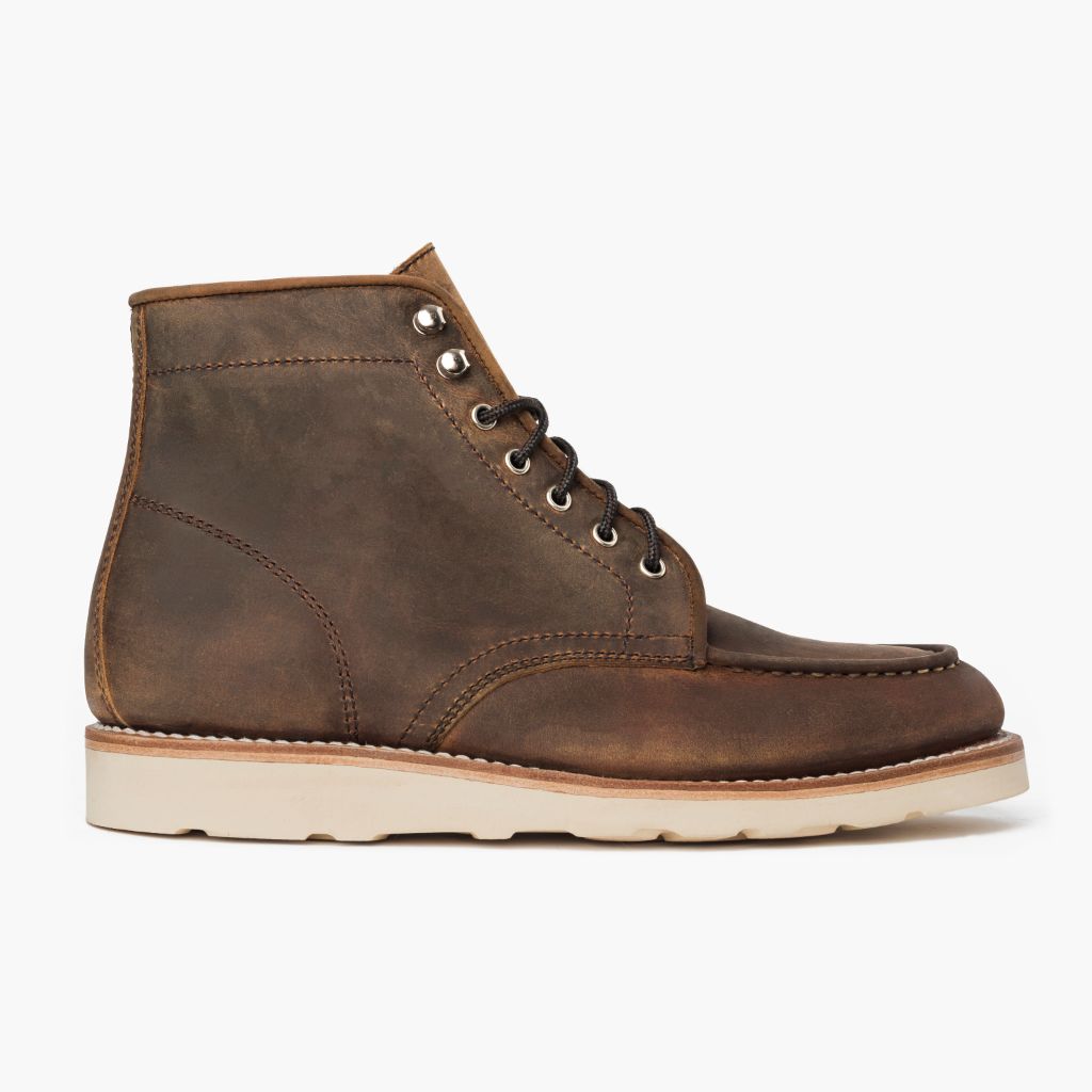 Classic Full-Grain leather Boots - Ritsrandsydd Goodyear-konstruktion och tåhätta