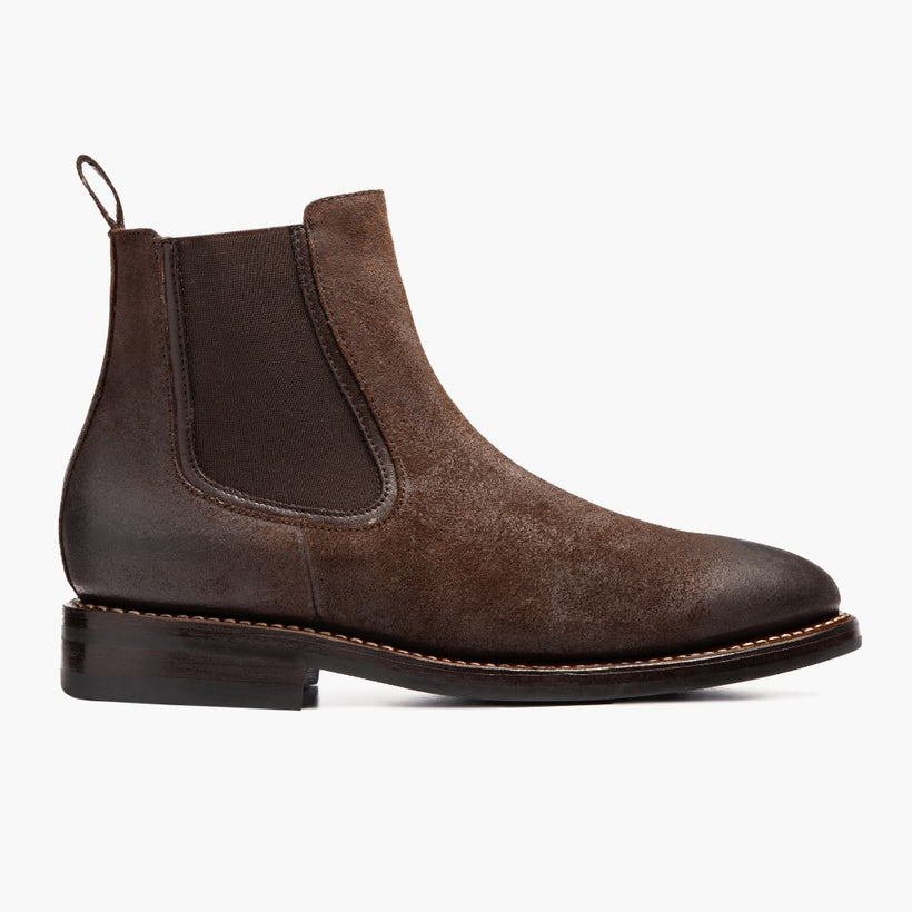 Duke Chocolate Suede Leather Boots för Herr