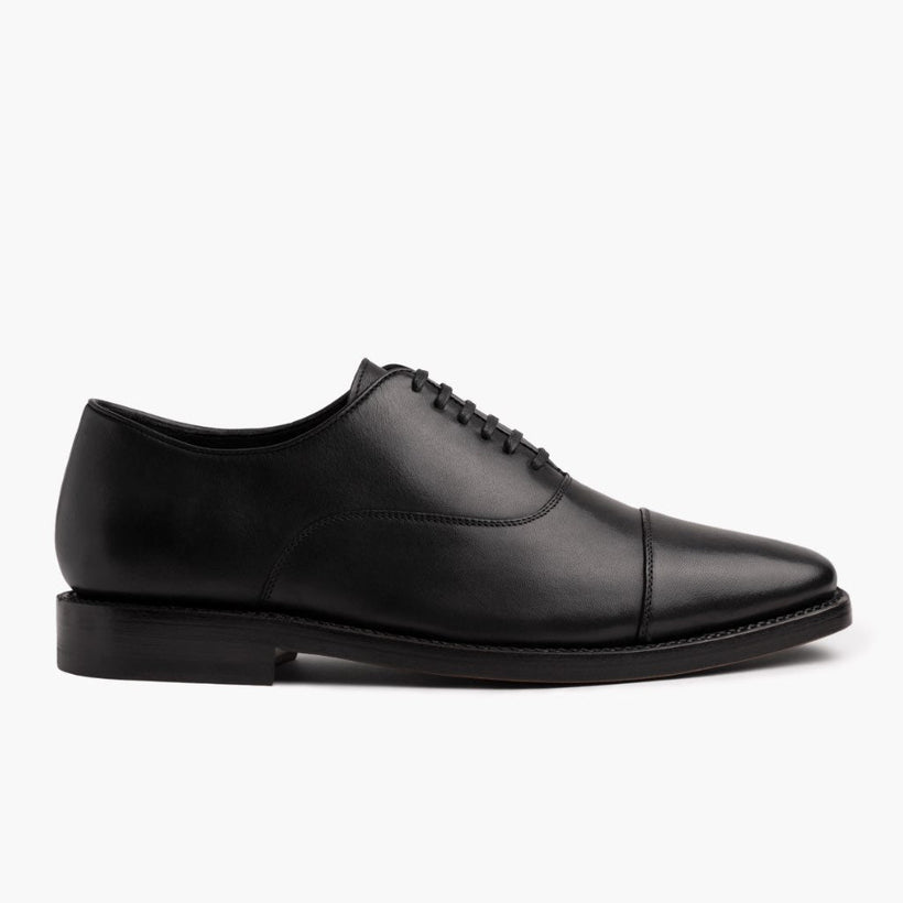 Executive Svart Leather Sneakers för Herr