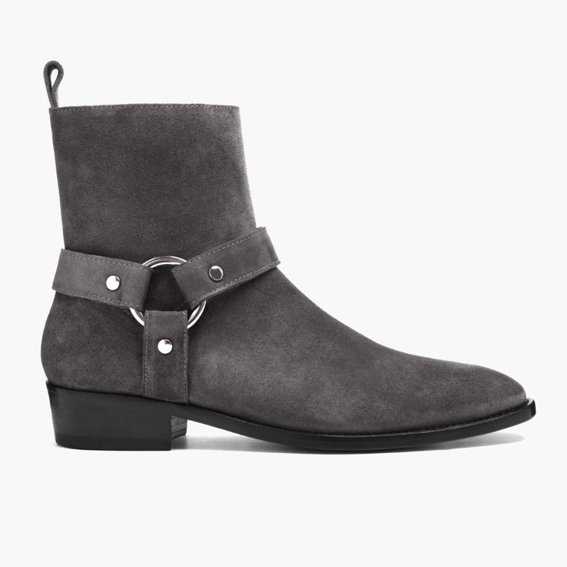 Harness Grey Suede Läderkängor för Herr