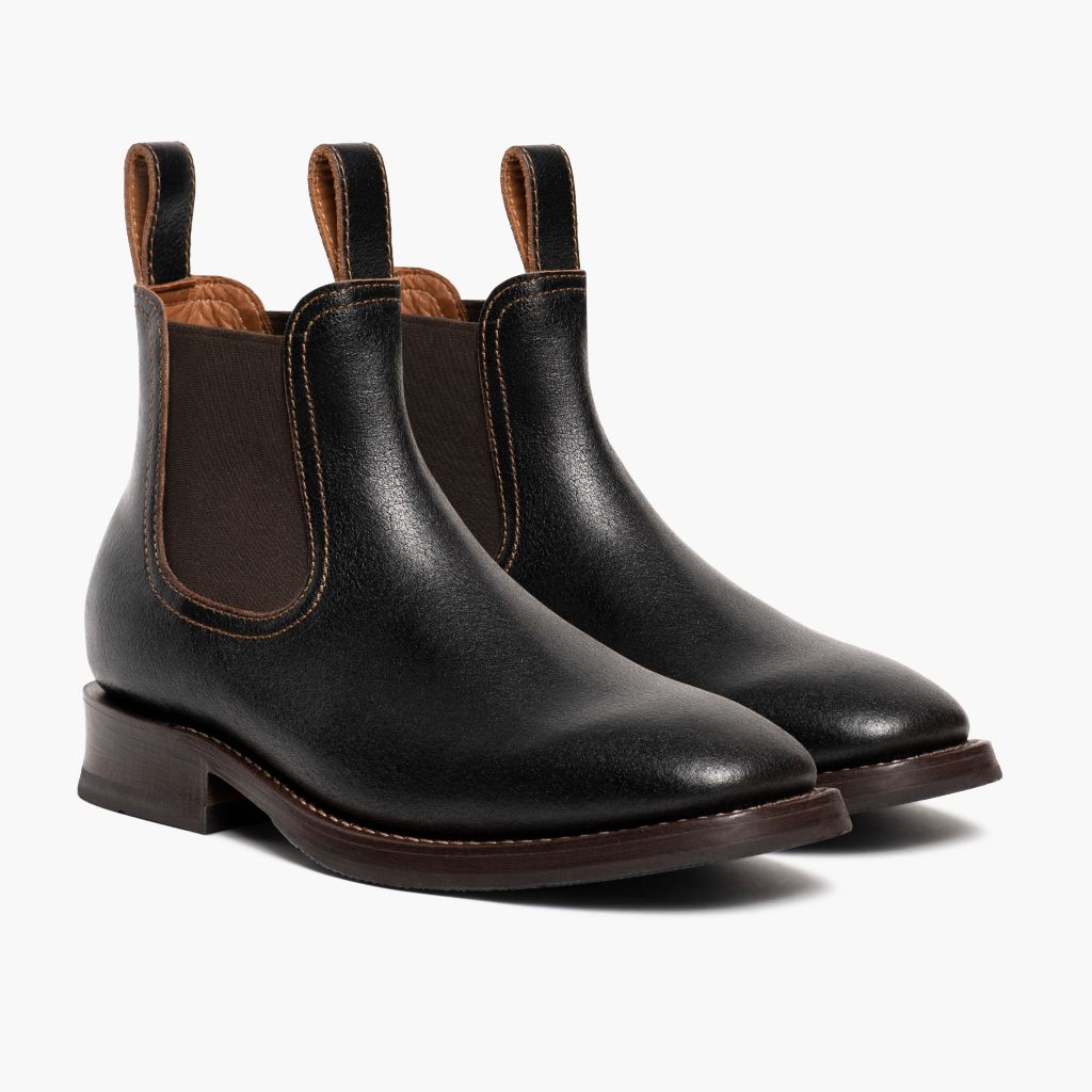 Journeyman Cacao Läderkängor för Herr in Classic Full-Grain Leather - Sidovy | Handla online