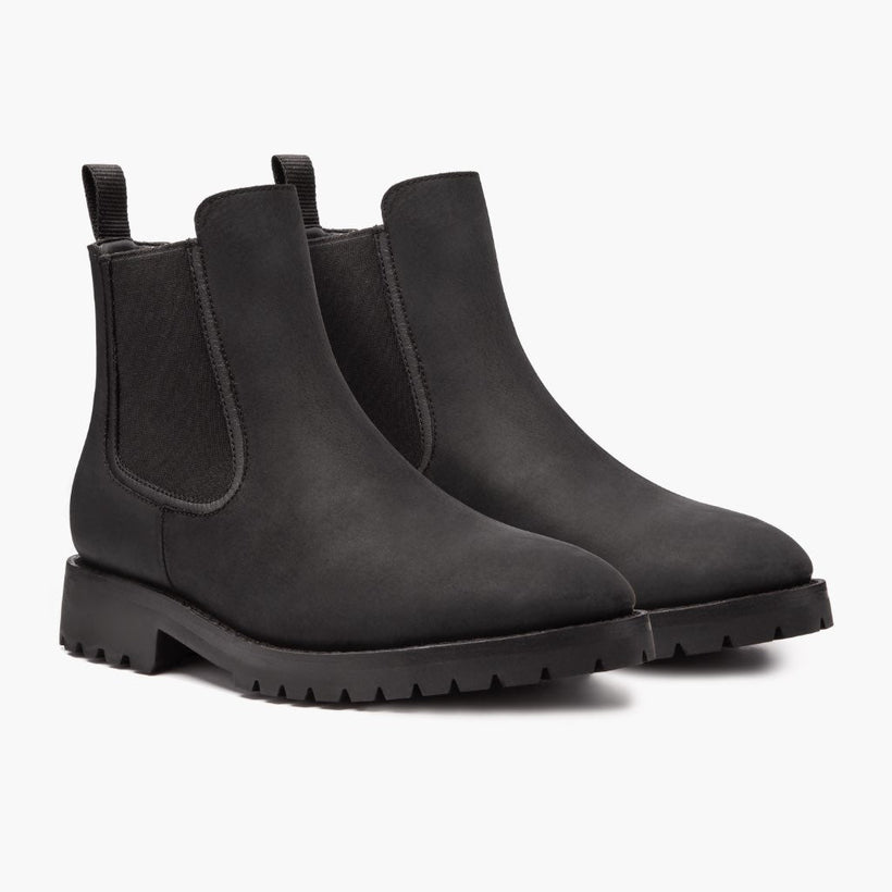 Legend Svart Matte Leather Boots för Herr