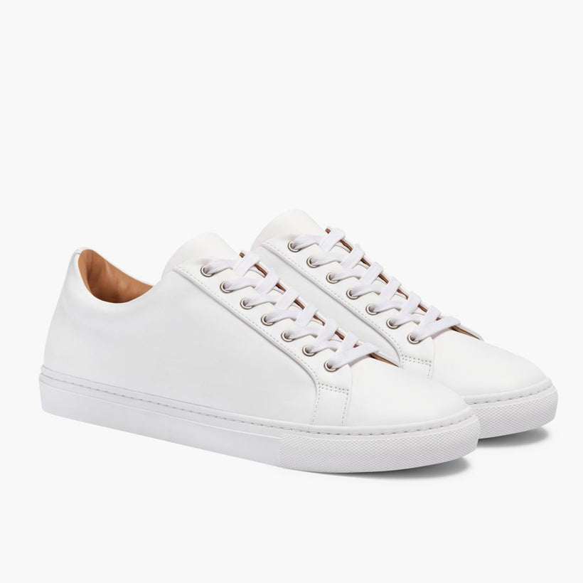 Premier Low Top White Leather Sneakers för Herr