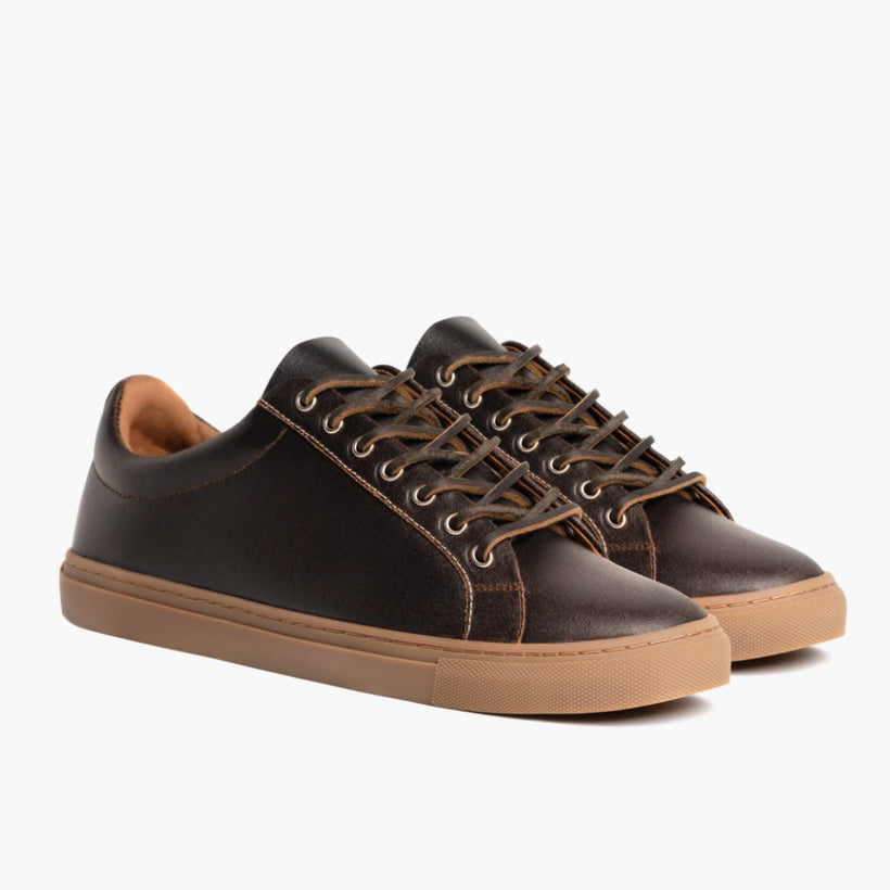 Premier Low Top Cacao Leather Sneakers för Herr