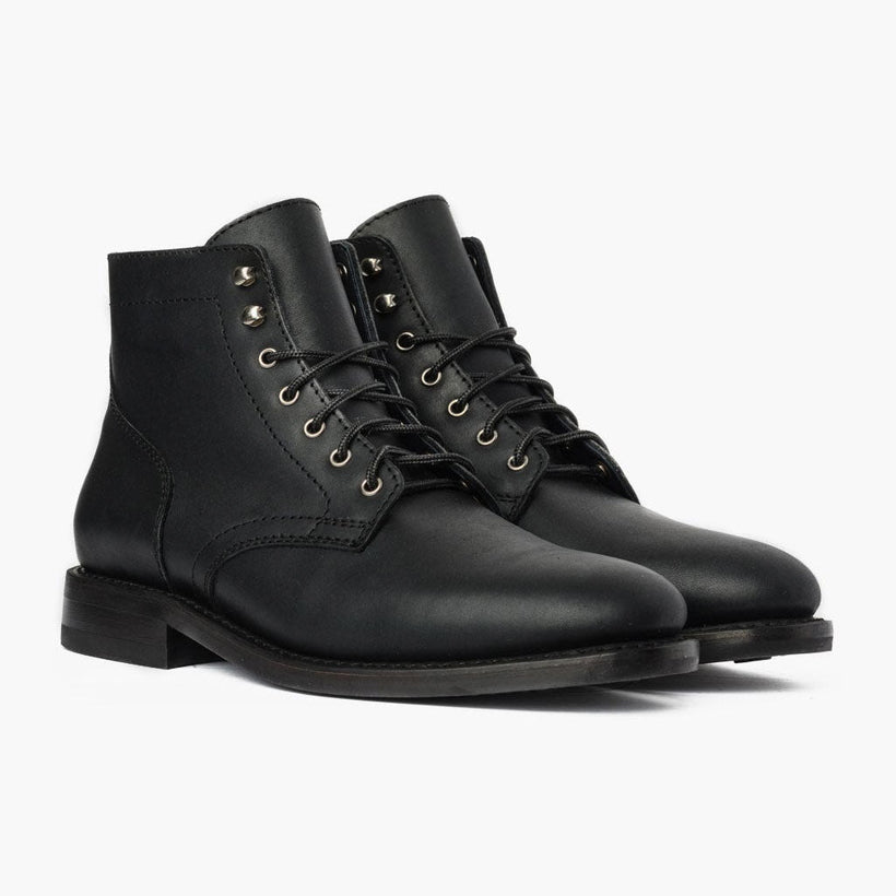 President Svart Matte Leather Boots för Herr
