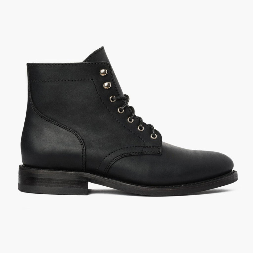 President Svart Matte Leather Boots för Herr