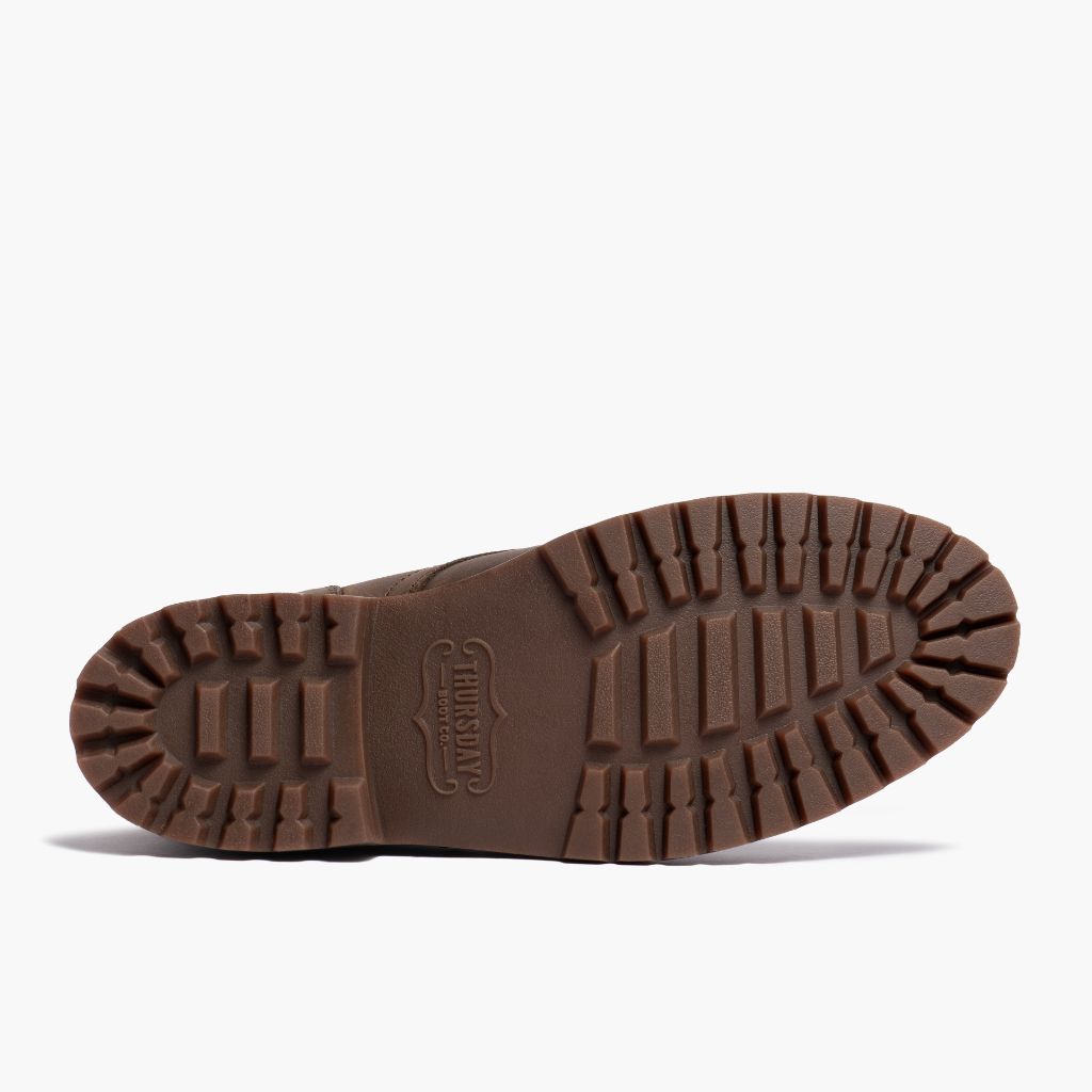 High-Traction Rubber Outsole & Lug Tread Pattern on President StormKing® Desert Brun Läderkängor för Herr For Men
