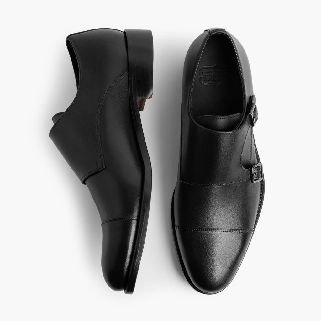 Saint Svart Läderloafers för Herr For Men - Förstärkt hälkappa och precisa dubbla sömmar