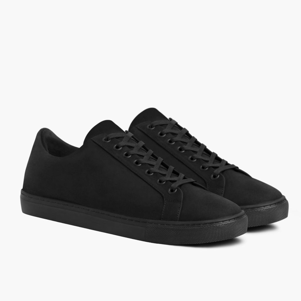 Premier Low Top Svart Matte Lädersneakers för Herr For Men i svart äkta nötskinn - Sidovy | Handla online