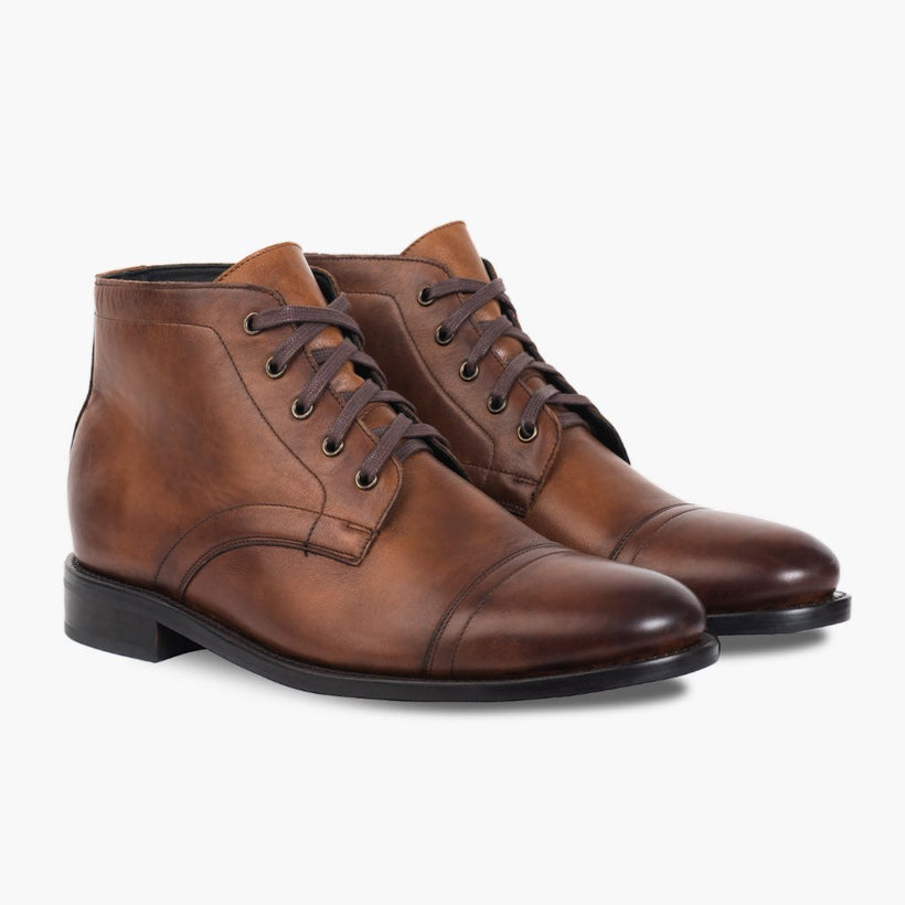 Cadet Walnut Leather Boots för Herr