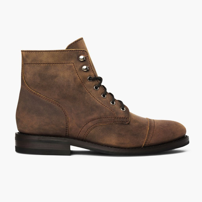 Captain Burnt Copper Leather Boots för Herr
